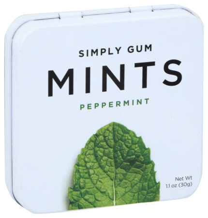 Simply Gum, Mints Peppermint, Case Of 6, 30 Ct