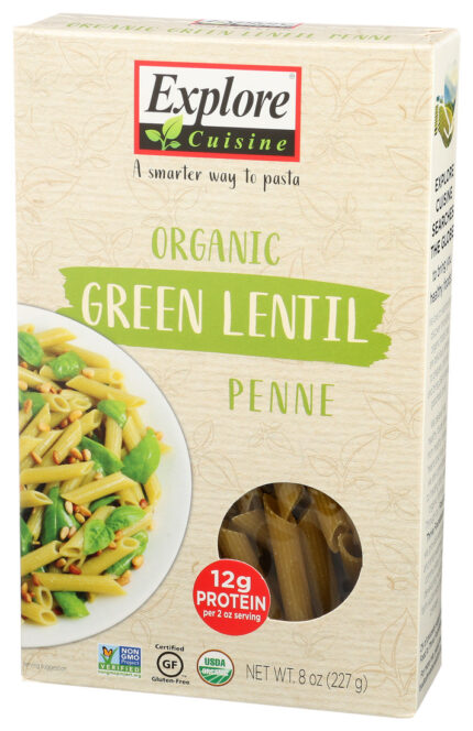 Excusn Penne,Og2,Green Lentil 8 Oz