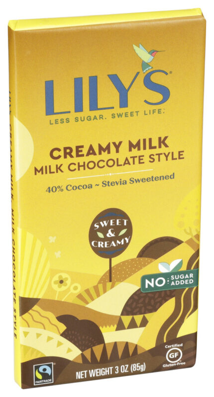 Lilys Bar,Milk Choc,40%,Stevia 3 Oz