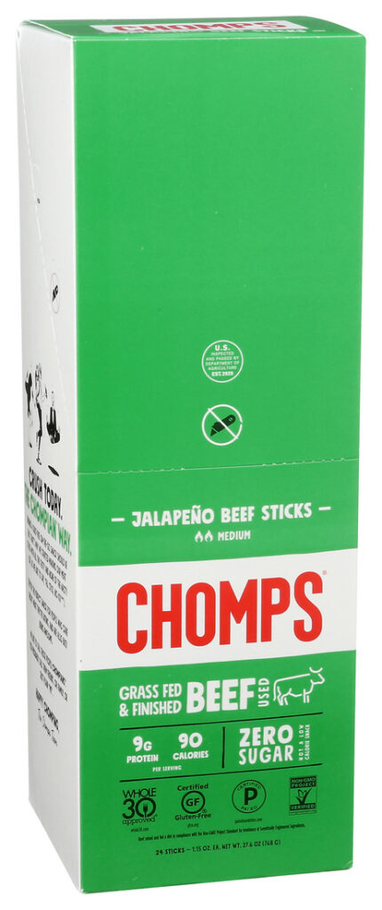 Chomps Beef Sticks,Hoppin Jalpno 1.15 Oz