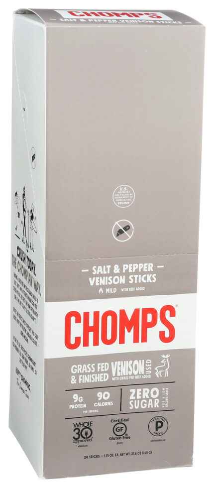 Chomps Venison Sticks,Pepper,Slt 1.15 Oz