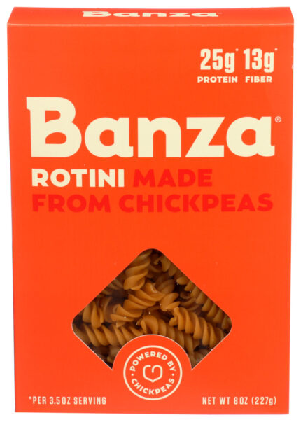 Banza Pasta,Chickpea,Rotini 8 Oz