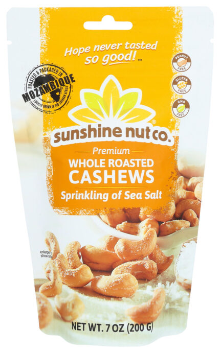 Sunnut Cashews,Salted,Roasted 7 Oz