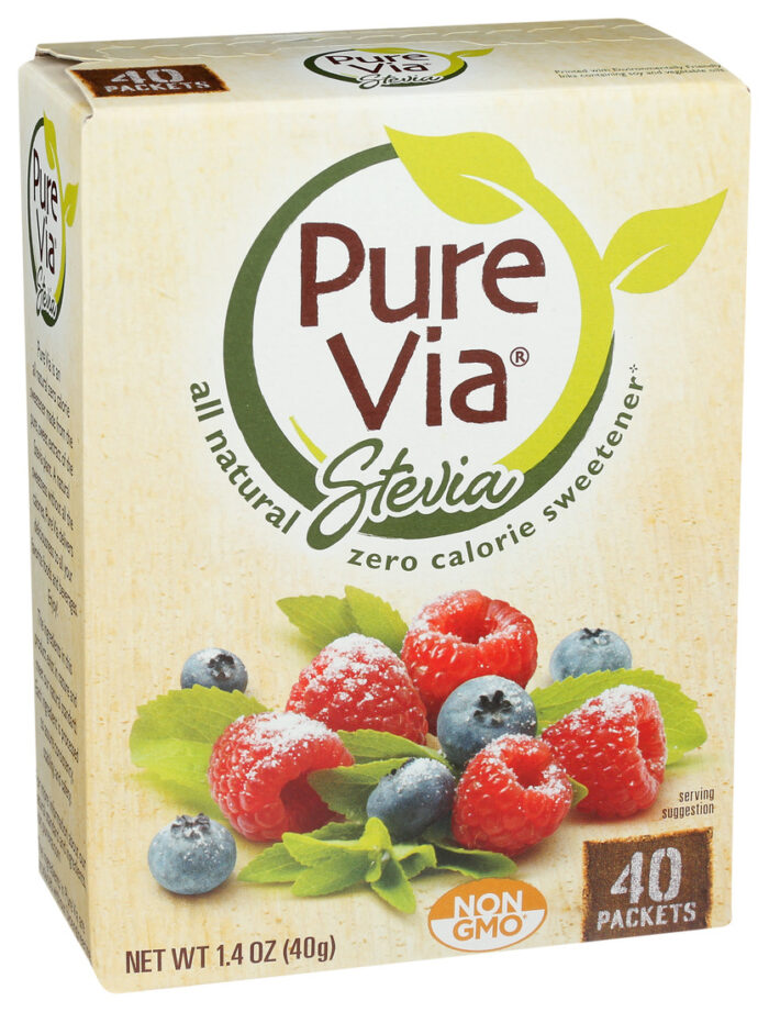 Pure Via, Stevia Sweetner Packets, Case Of 12, 40 Ct - Image 1