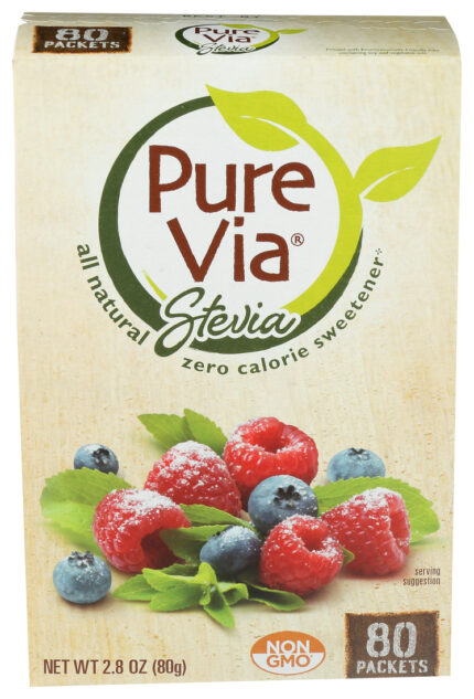 Pure Via, Stevia Sweetner Packets, Case Of 12, 80 Ct