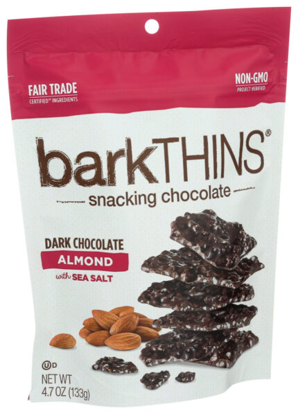 Bark Thins, Dark Chocolate Almond With Sea Salt, Case Of 12, 4.7 Oz
