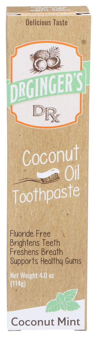 Drgngr Tthpst,Coconut Oil,Mint 4 Oz