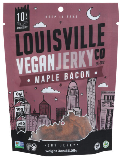 Loujky Jerky,Vegan,Maple Bacon 3 Oz