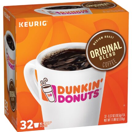 Dunkin' Donuts, Original Roast Medium Roast Coffee Keurig K Cups, Case Of 4, 11.86 Oz