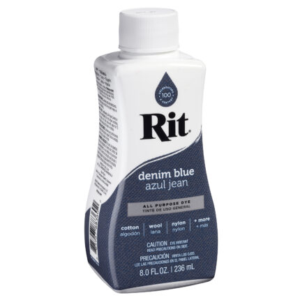 Rit Dye, Denim Blue For Fabric, Case Of 3, 8 Fl Oz