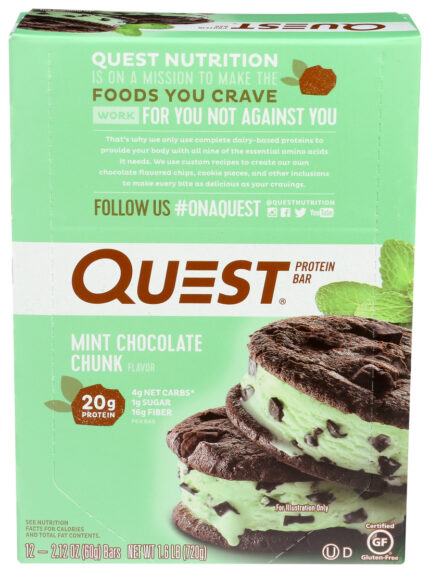 Quest Bar,Mint Chocolate Chunk 2.12 Oz