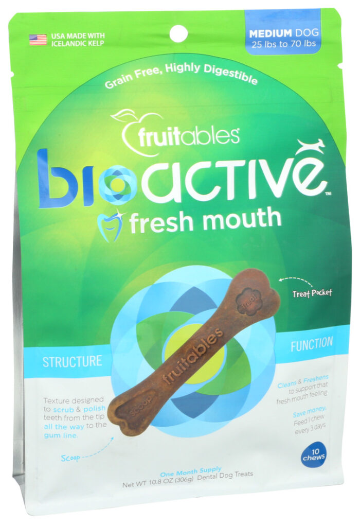 Frtble Dog Chews,Med Dntl Bioact 10.8 Oz - Image 1