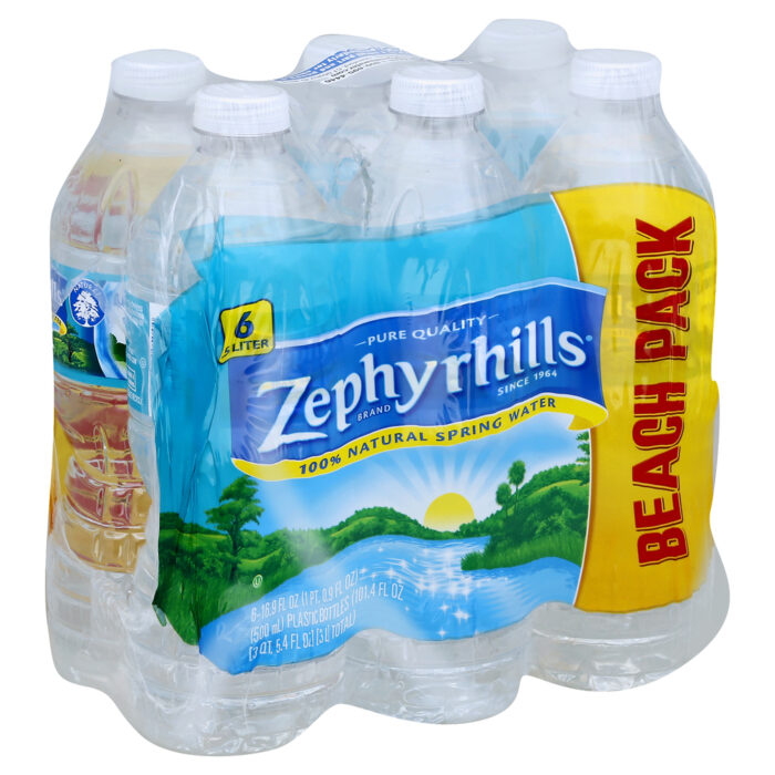 Zephyrhills, 100% Natural Spring Water 6 Bottle, Case Of 4, 101.4 Fl Oz - Image 1
