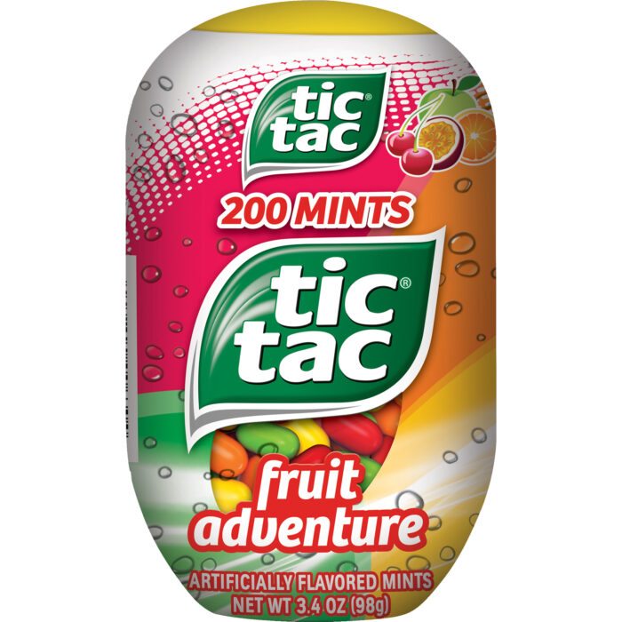 Tic Tac, Fruit Adventure Flavored Mints, Case Of 4, 3.4 Oz - Image 1