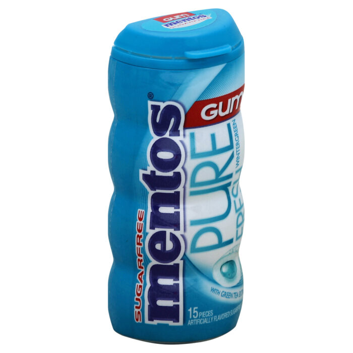 Mentos, Gum Pure Fresh Wintergreen Sugar Free, Case Of 10, 15 Ct - Image 1