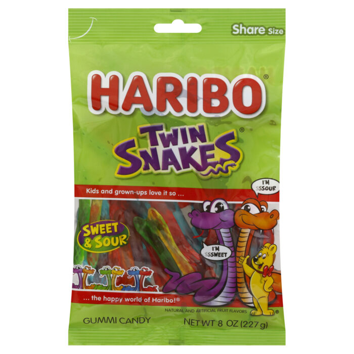 Haribo, Twin Snacks Gummy Candy, Case Of 10, 8 Oz - Image 1