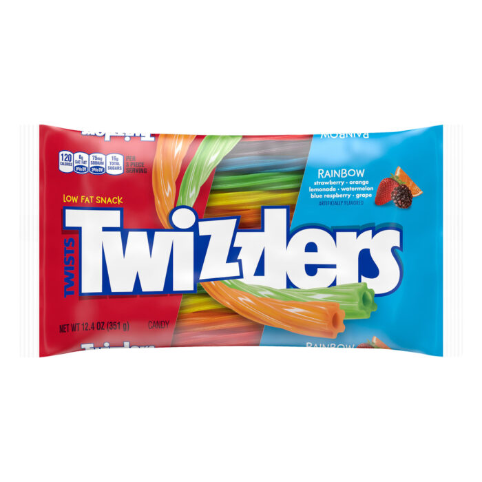 Twizzlers, Twists Rainbow Candy, Case Of 14, 12.4 Oz - Image 1