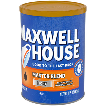 Maxwell House, Master Blend Light Ground Coffee Can, Case Of 6, 11.5 Oz