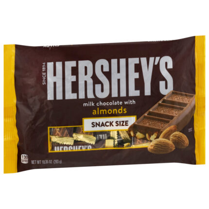 Hershey'S, Almond Milk Chocolate Snack Size, Case Of 20, 10.35 Oz