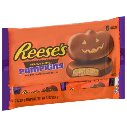 Reese'S, Halloween Candy Pumpkins Milk Chocolate & Peanut Butter, Case Of 30, 7.2 Oz