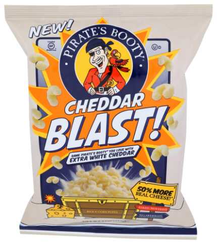 Pirate Brands Puffs Cheddar Blast 4 Oz