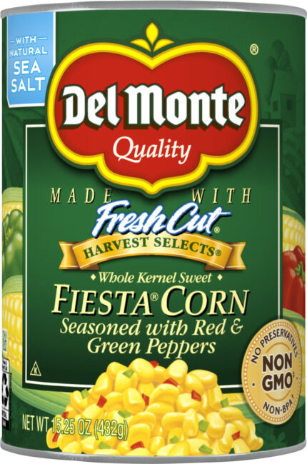 Del Monte, Fresh Cut Harvest Selects Whole Kernel Sweet Fiesta Corn Can, Case Of 12, 15.25 Oz