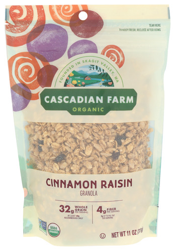 Cascadian Farm Granola Cinn Raisin 11 Oz