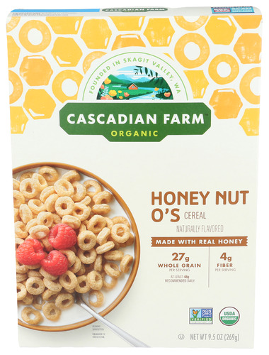 Cascadian Farm Cereal Honey Nut O 9.50 Oz