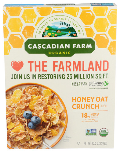 Cascadian Farm Cereal Hny Oat Crunch 13.50 Oz