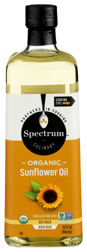 Spectrum Naturals Oil Sunflower High Heat Org 32 Fo