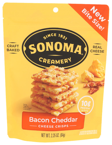 Sonoma Creamery Crisp Chesse Bacon Cheddr 2.25 Oz