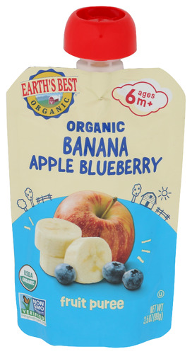 Earths Best Puree Baby Ban Apl Blbry 3.50 Oz