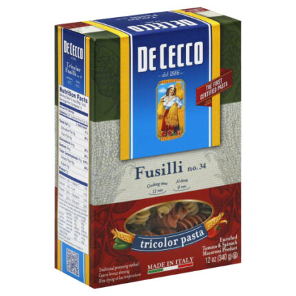 De Cecco Pasta Fusilli Tricolor 12 Oz