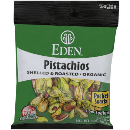 Eden Foods Pocket Snk Pistachios Rs 1 Oz
