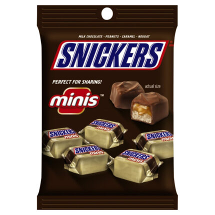 Snickers, Milk Chocolate Candy Bar Minis, Case Of 12, 4.4 Oz