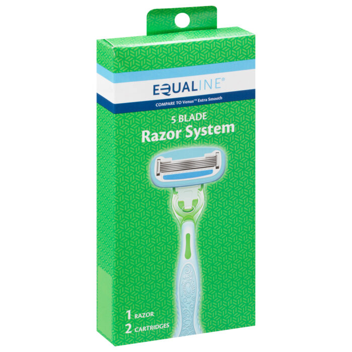 Equaline, 5 Blade Razor System, Case Of 4, 2 Ct - Image 1