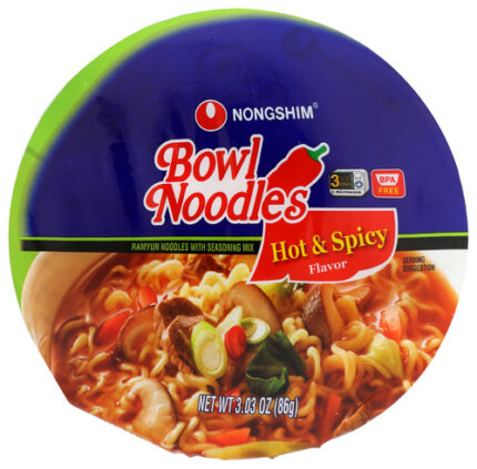 Nong Shim Soup Bowl Ndle Hot Spicy 3.03 Oz
