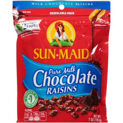 Sun Maid, Pure Milk Chocolate Covered Raisins, Case Of 6, 7 Oz