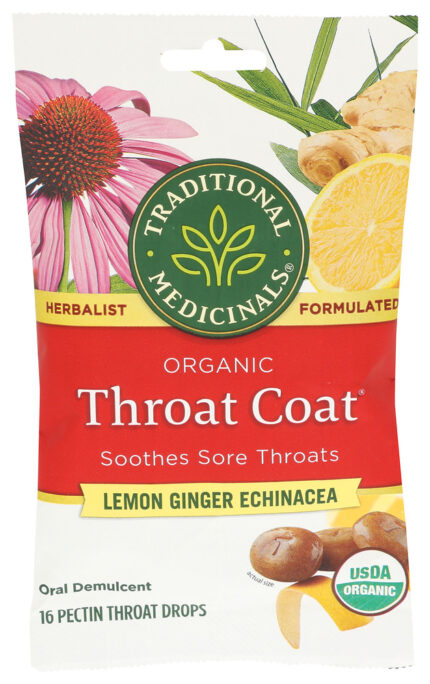 Traditional Medicinals Lozenge Lemon Gngr Echina 16 Pc