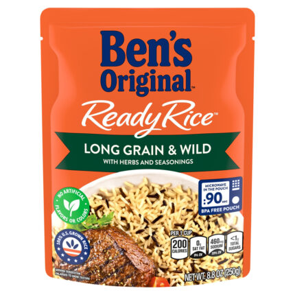 Ben'S Original, Ready Rice Long Grain And Wild Rice, Case Of 12, 8.8 Oz