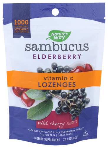 Natures Way Sambucus Cherry Lozenges 24 Ea