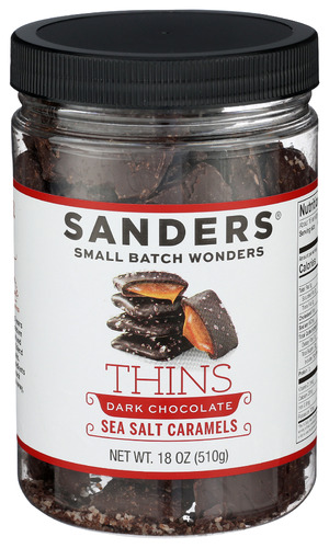 Sanders Thins Choc Drk Sslt Crml 18 Oz