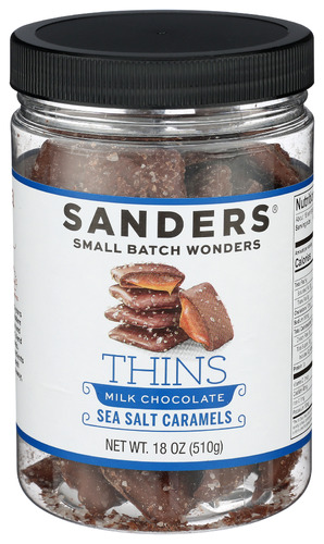 Sanders Thins Choc Mlk Sslt Crml 18 Oz