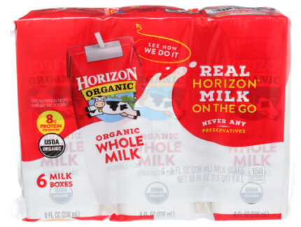 Horizon Milk Whole Plain 6X8Oz 48 Fo