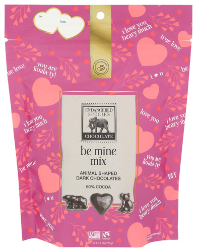 Endangered Species Choc Drk Be Mine Mix 3.50 Oz