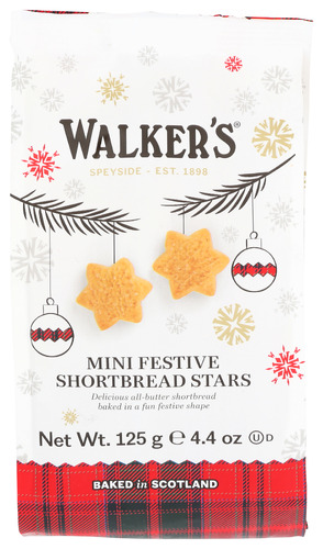 Walkers Shortbread Star Mini Festive 4.40 Oz