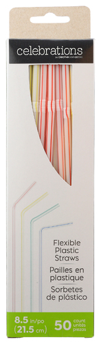Creative Converting Straws Asrtd Color 50 Ea