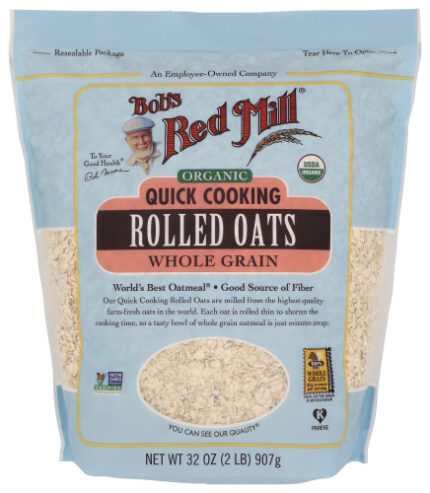 Bob's Red Mill Oats Rolled Qck Cook Org 32 Oz