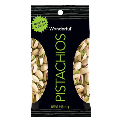 Wonderful, Roasted And Salted Pistachios, Case Of 24, 5 Oz