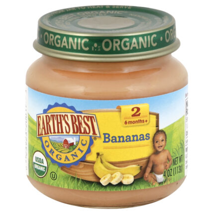 Earth'S Best, Baby Food Organic Bananas, Case Of 10, 4 Oz